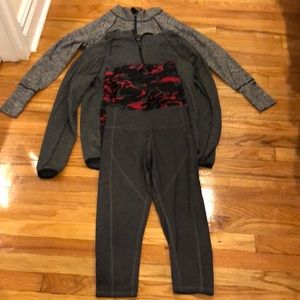 Over $150 of workout leggings and sweatshirts